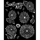 Stamperia Stencil - Sunflower Art - Sunflowers - KSTD136