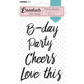 Studio Light Essentials Clear Stamp Set - Planner Essentials - Party Text - STAMP08