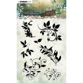 Studiolight Jenine's Mindful Art Clear Stamp Set - New Awakening Collection - Silhouettes Leaves/Swirls - JMA-NA-STAMP21