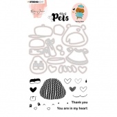 Studio Light Karin Joan - Missees Collection - Clear Stamp and Dies - Building Pets - Bear Missees - KJ-MDKJ-SCD06