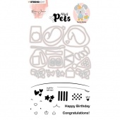 Studio Light Karin Joan - Missees Collection - Clear Stamp and Dies - Building Pets - Bunny Missees - KJ-MDKJ-SCD05