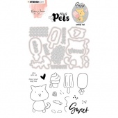 Studio Light Karin Joan - Missees Collection - Clear Stamp and Dies - Complete Pets - Cat Missees - KJ-MDKJ-SCD10