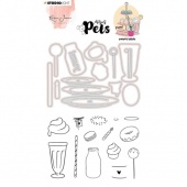 Studio Light Karin Joan - Missees Collection - Clear Stamp and Dies - Complete Pets - Sweet Table Missees - KJ-MDKJ-SCD11