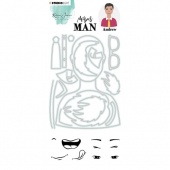 Studio Light Karin Joan - Missees Collection - Clear Stamp and Dies - Missees Man - Classic Missees - KJ-MDKJ-SCD12