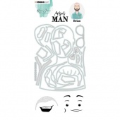 Studio Light Karin Joan - Missees Collection - Clear Stamp and Dies - Missees Man - Fancy Missees - KJ-MDKJ-SCD13