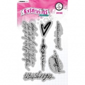 Studio Light Art by Marlene Cling Stamp Set - Essentials Collection - Writings - ABM-ES-STAMP79