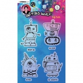 Studio Light Art by Marlene Clear Stamp Set - Out of This World Collection - Big Bots - ABM-OOTW-STAMP73
