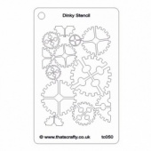 That's Crafty! Dinky Stencil - Cogs Background - TC050