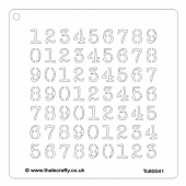 That's Crafty! 6ins x 6ins Stencil - Numbers - TC60041