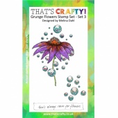That's Crafty! A6 Clear Stamp Set - Grunge Flowers - Set 3