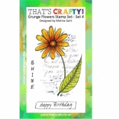That's Crafty! A6 Clear Stamp Set - Grunge Flowers - Set 4