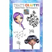 That's Crafty! Clear Stamp Set - Alexa's Faces - Set 4