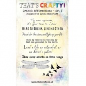 That's Crafty! Clear Stamp Set - Lynne's Affirmations - Set 2