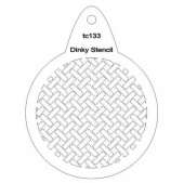 That's Crafty! Round Dinky Stencil - Basket Weave - TC133