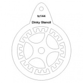 That's Crafty! Round Dinky Stencil - Cog - TC144