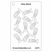 That's Crafty! Dinky Stencil - Fish Bones - TC075