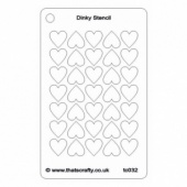 That's Crafty! Dinky Stencil - Hearts Background - TC032