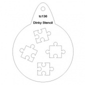 That's Crafty! Round Dinky Stencil - Jigsaw - TC136