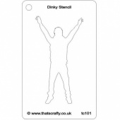 That's Crafty! Dinky Stencil - Jumping Man - TC101