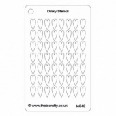 That's Crafty! Dinky Stencil - Long Hearts Background - TC040
