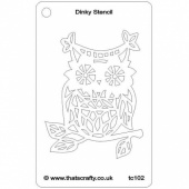 That's Crafty! Dinky Stencil - Owl on Branch - TC102