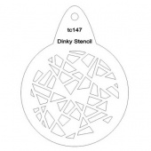 That's Crafty! Round Dinky Stencil - Shattered - TC147
