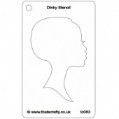 That's Crafty! Dinky Stencil - Silhouette Face 2 - TC083