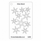 That's Crafty! Dinky Stencil - Snowflake Background - TC055