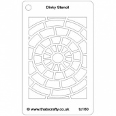 That's Crafty! Dinky Stencil - Brick Circle - TC160