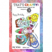 That's Crafty! A5 Clear Stamp Set - Madame Butterfly
