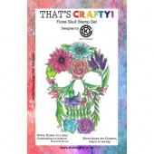 That's Crafty! A5 Clear Stamp Set - Floral Skull