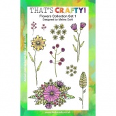 That's Crafty! Clear Stamp Set - Flowers Collection - Set 1