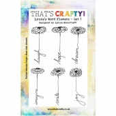 That's Crafty! Clear Stamp Set - Lynne's Word Flowers - Set 1