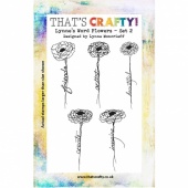That's Crafty! Clear Stamp Set - Lynne's Word Flowers - Set 2