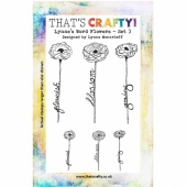 That's Crafty! Clear Stamp Set - Lynne's Word Flowers - Set 3