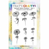 That's Crafty! Clear Stamp Set - Lynne's Word Flowers - Set 4