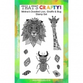 That's Crafty! Clear Stamp Set - Melina's Doodled Lion, Giraffe & Bug