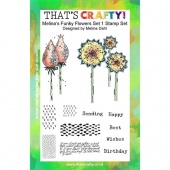 That's Crafty! Clear Stamp Set - Funky Flowers Set 1