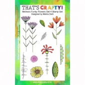 That's Crafty! Clear Stamp Set - Funky Flowers Set 4