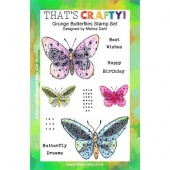 That's Crafty! Clear Stamp Set - Grunge Butterflies
