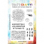 That's Crafty! Clear Stamp Set - Numbers and Scripts