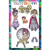 That's Crafty! Clear Stamp Set - Steampunk Darlings Set 2