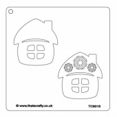 That's Crafty! 6ins x 6ins Stencil - Christmas Cottages - TC60015