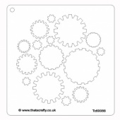That's Crafty! 6ins x 6ins Mask - Circle of Cogs - TC60088