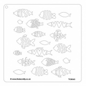 That's Crafty! 8ins x 8ins Stencil - Fish - TC8043 by Magda Polakow