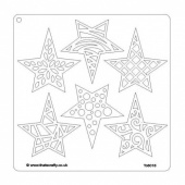 That's Crafty! 8ins x 8ins Stencil - Stars - TC8018