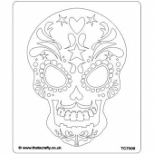 That's Crafty! 6.5ins x 7.5ins Stencil - Sugar Skull - TC7008