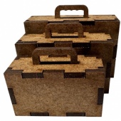 That's Crafty! Surfaces MDF Inside Story - Miniature Suitcases x 3