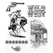 Tim Holtz Cling Mounted Stamp Set - Wild West - CMS109