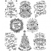 Tim Holtz Cling Mounted Stamp Set - Doodle Greetings - CMS287